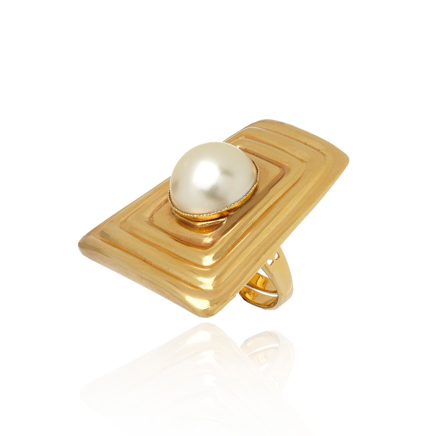 Atena Ring - Pearl Gold
