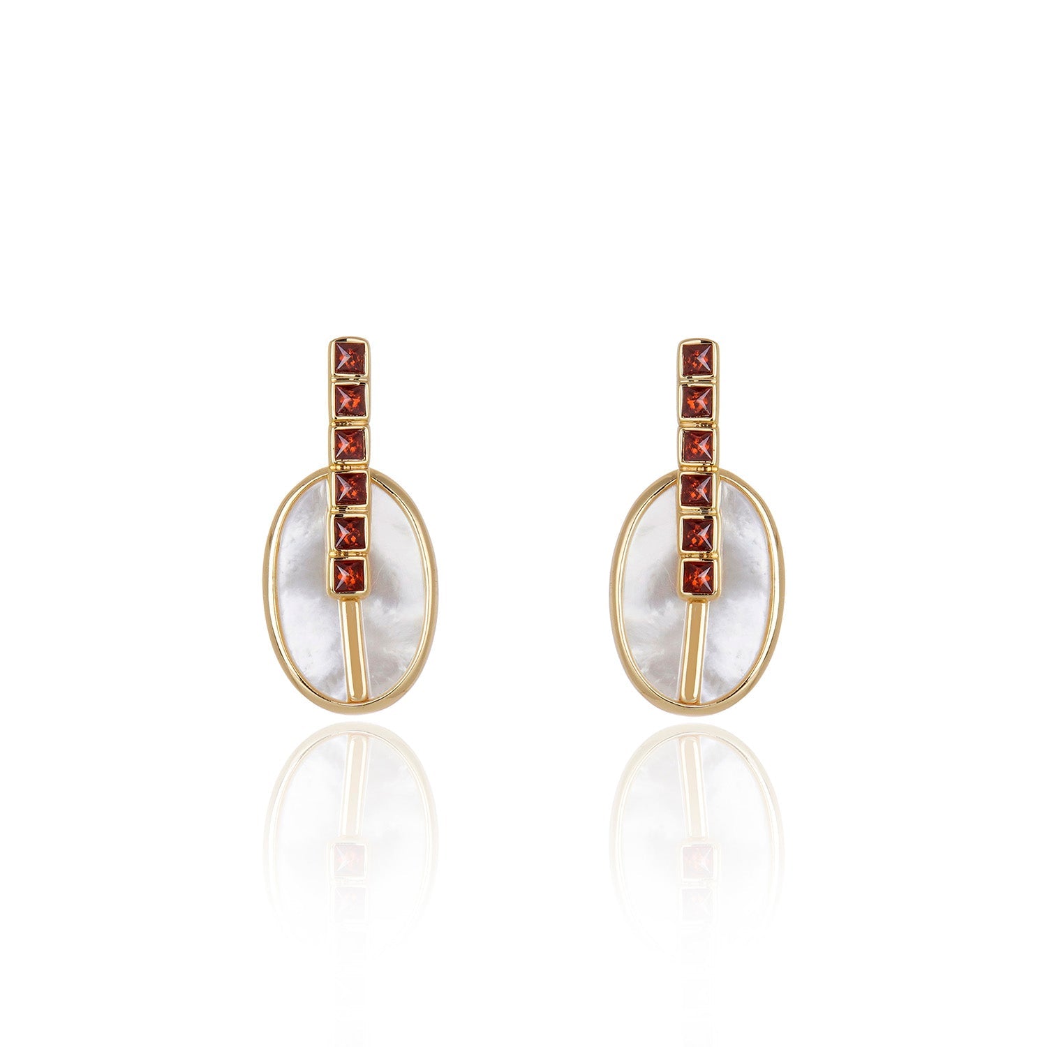 Inspire Drop Stud White Mother of Pearl