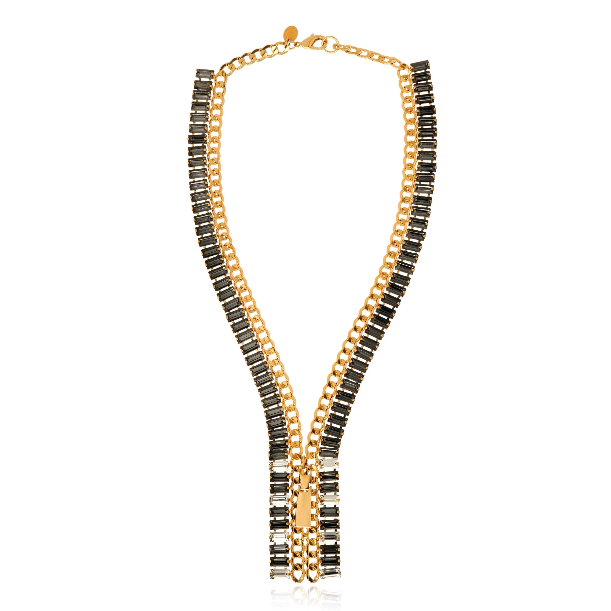 Noble Zipper Necklace Gold