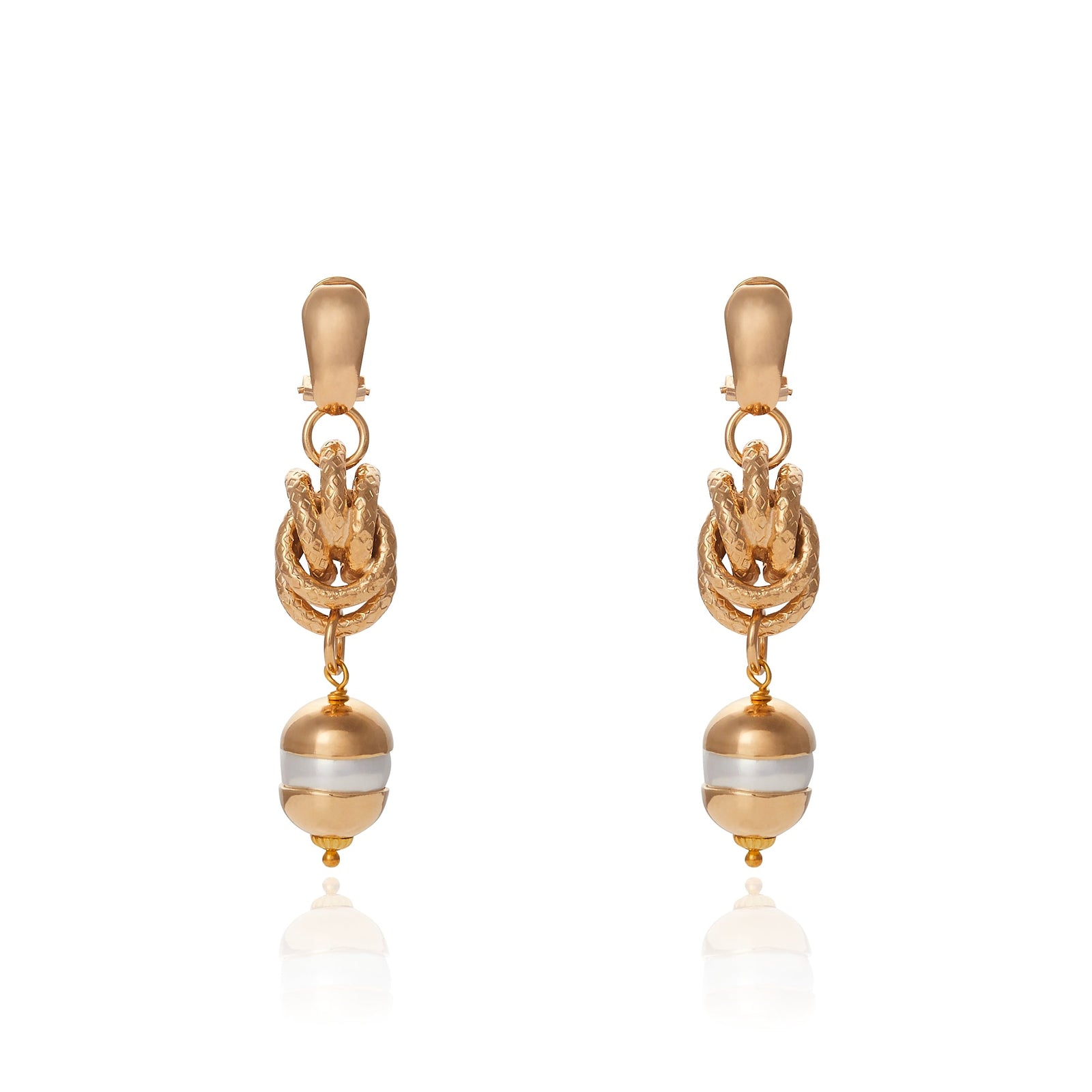 Cambodia Pearl Link Earrings