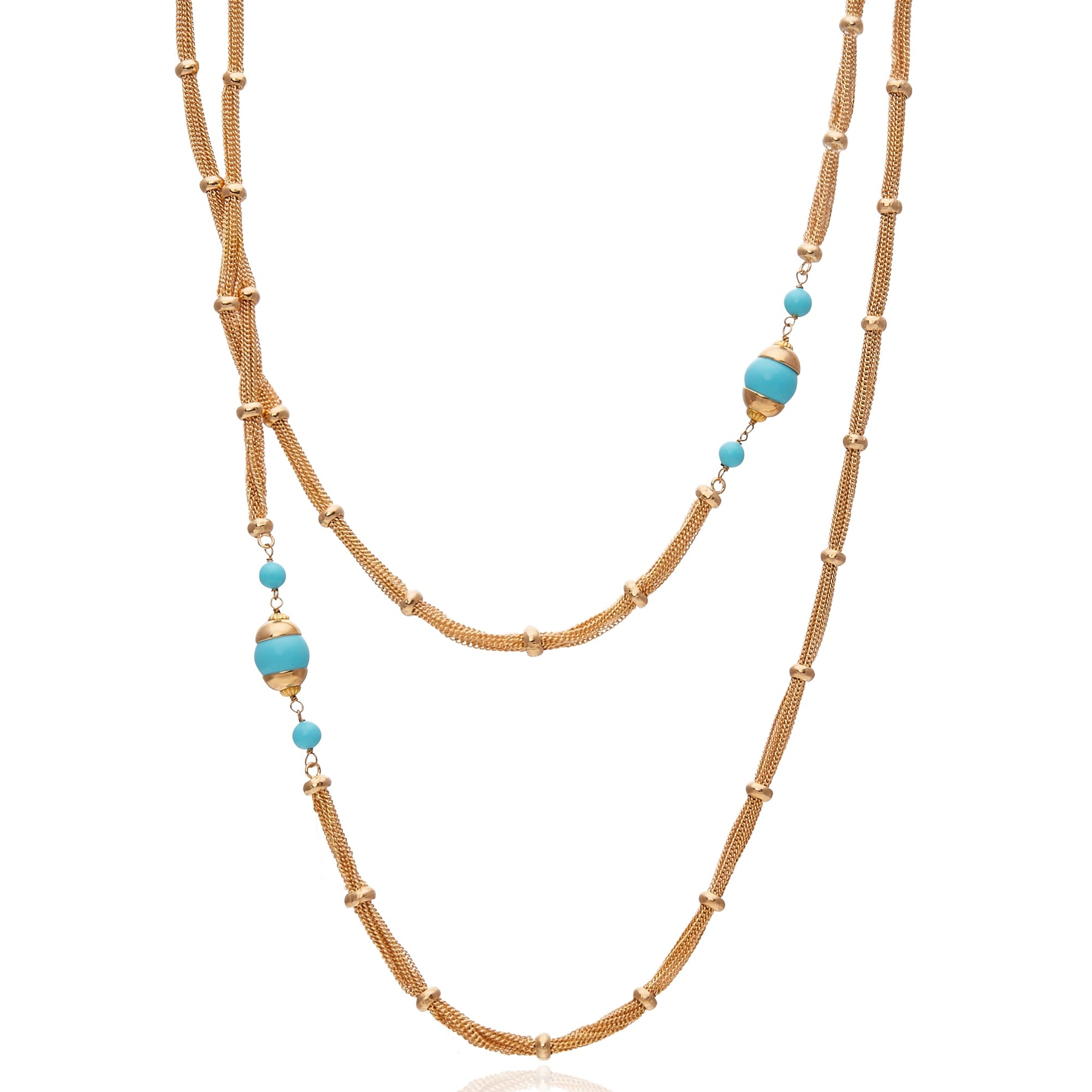 Taj Mahal Long Necklace - Turquoise