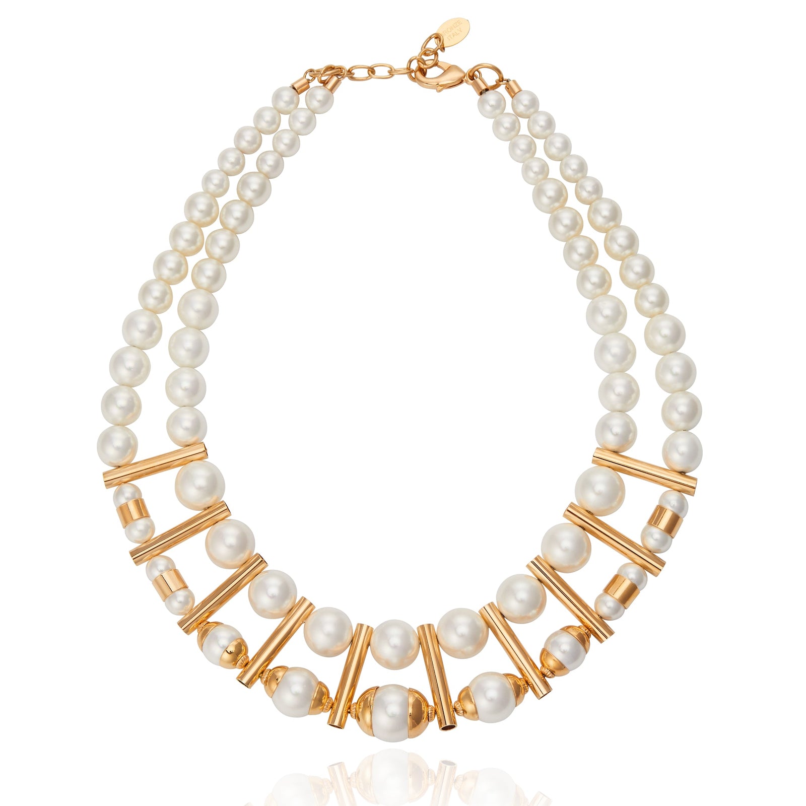 Taj Mahal Duo Necklace - Pearl