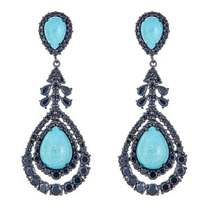 Cristina Sabatini: Phoenix Earrings - Turquoise Gemstone