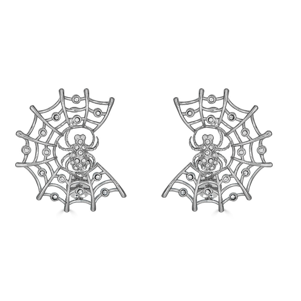 Spiders Web Earring - Silver