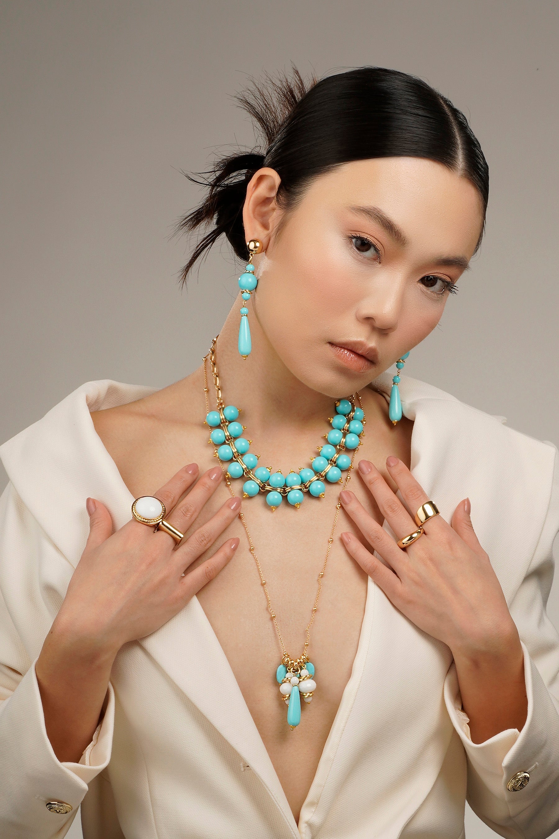 Thailand Drop Necklace - Turquoise