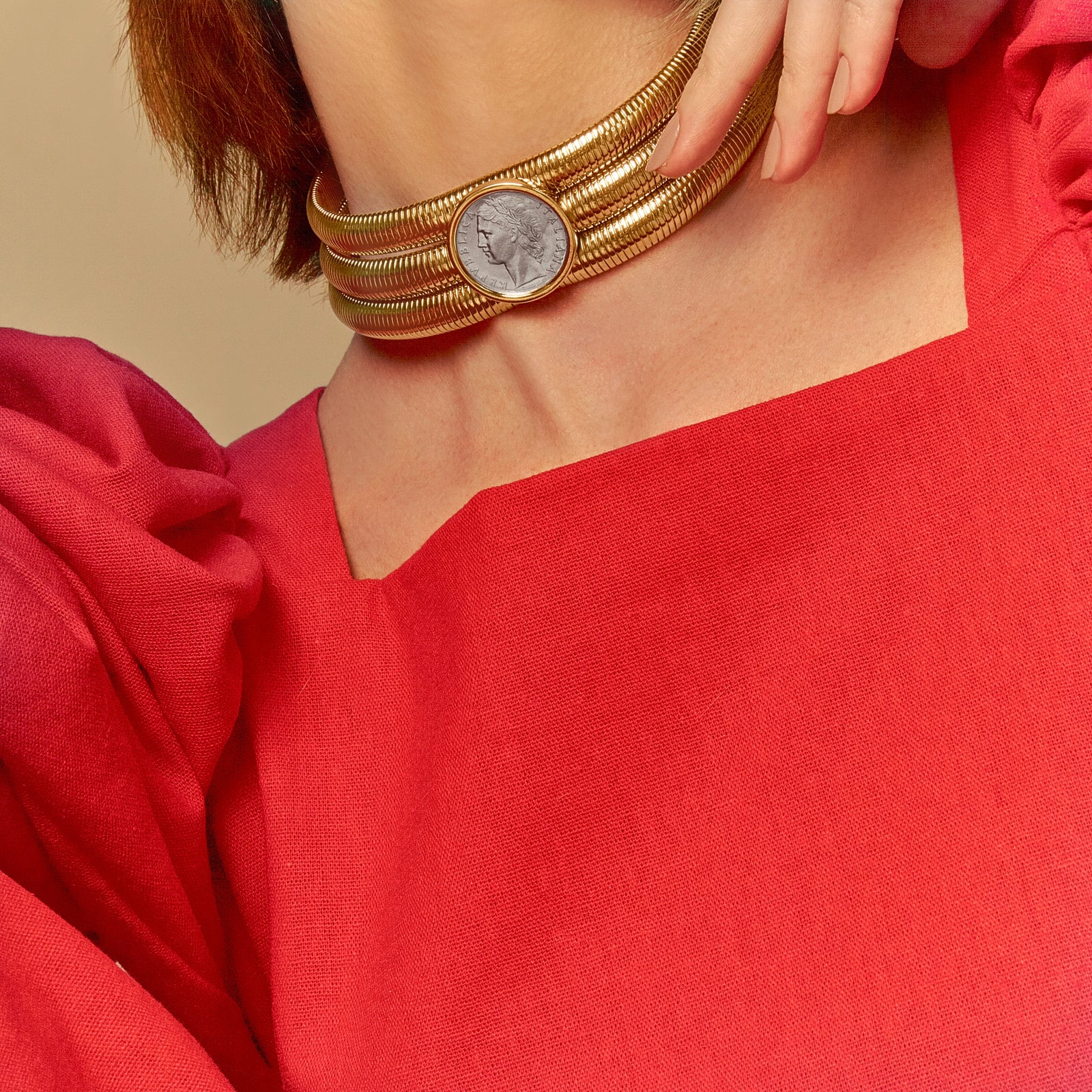 Chloe Stack Choker - Gold