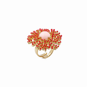 Coral Stone Ring - Pink