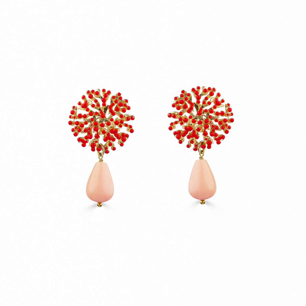 Coral Drop Earring - Pink Angel