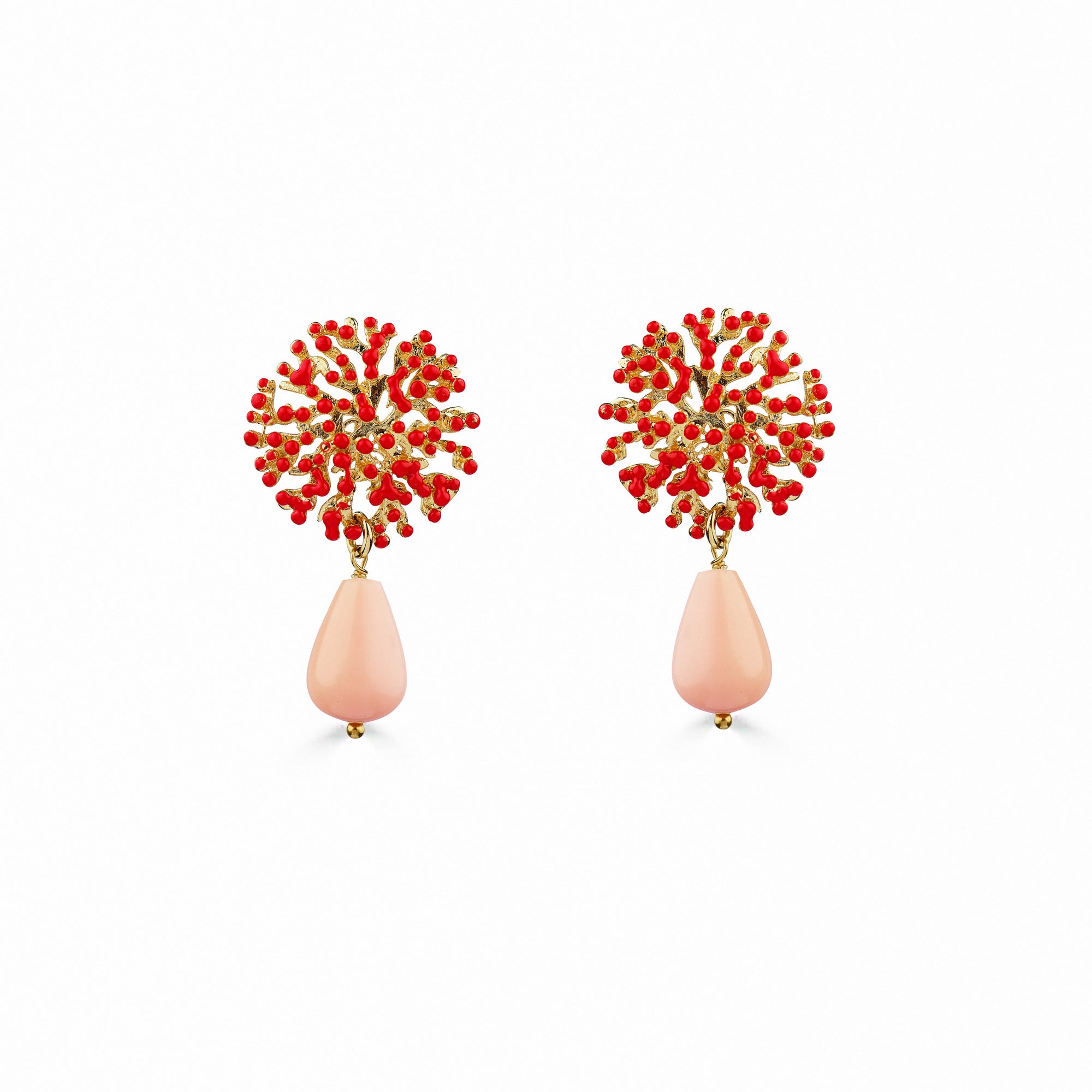 Coral Drop Earring - Pink