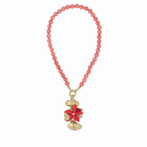 Ocean Stone Necklace - Red