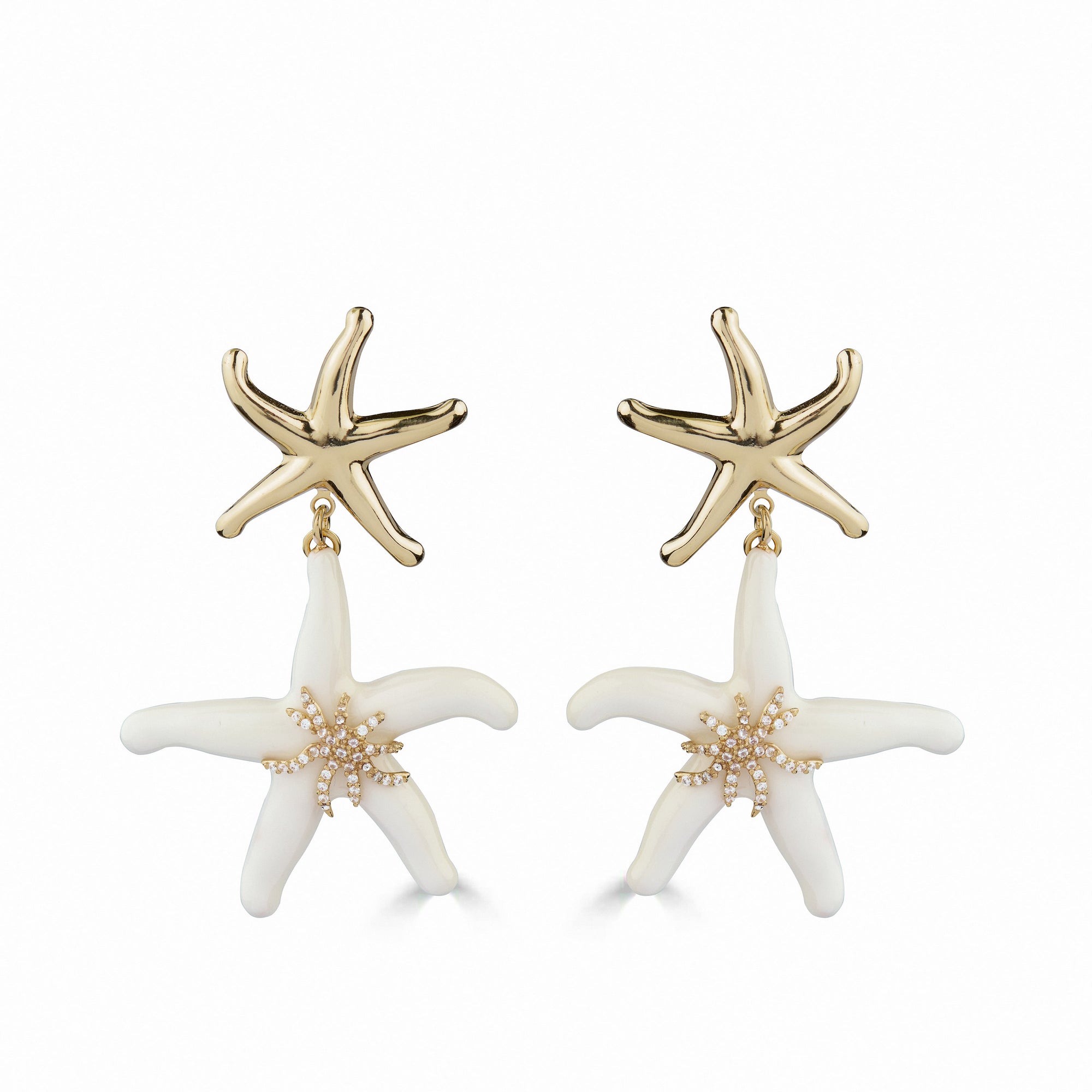 Sea Star Earring - White