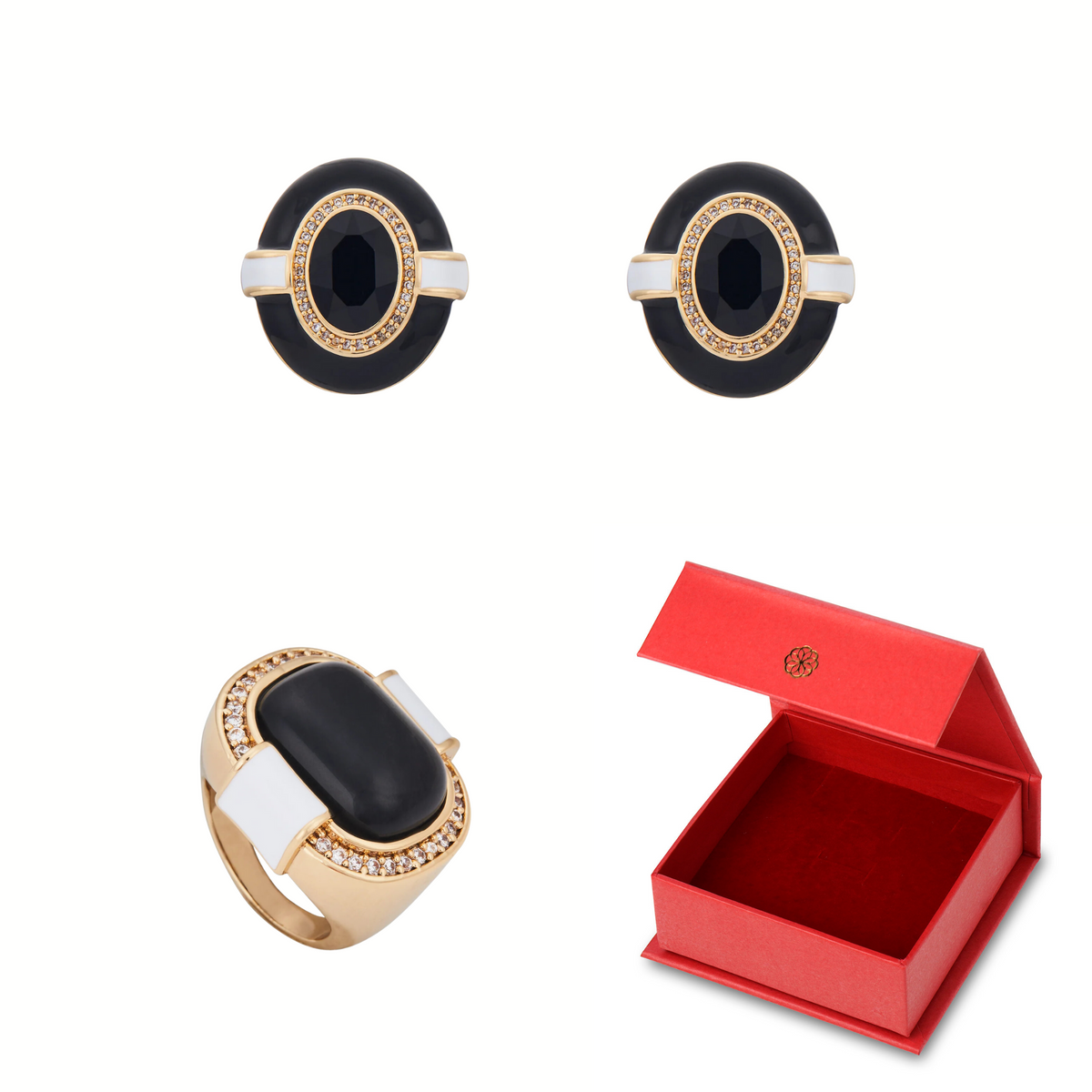 Duomo Black Crystal Gift Set