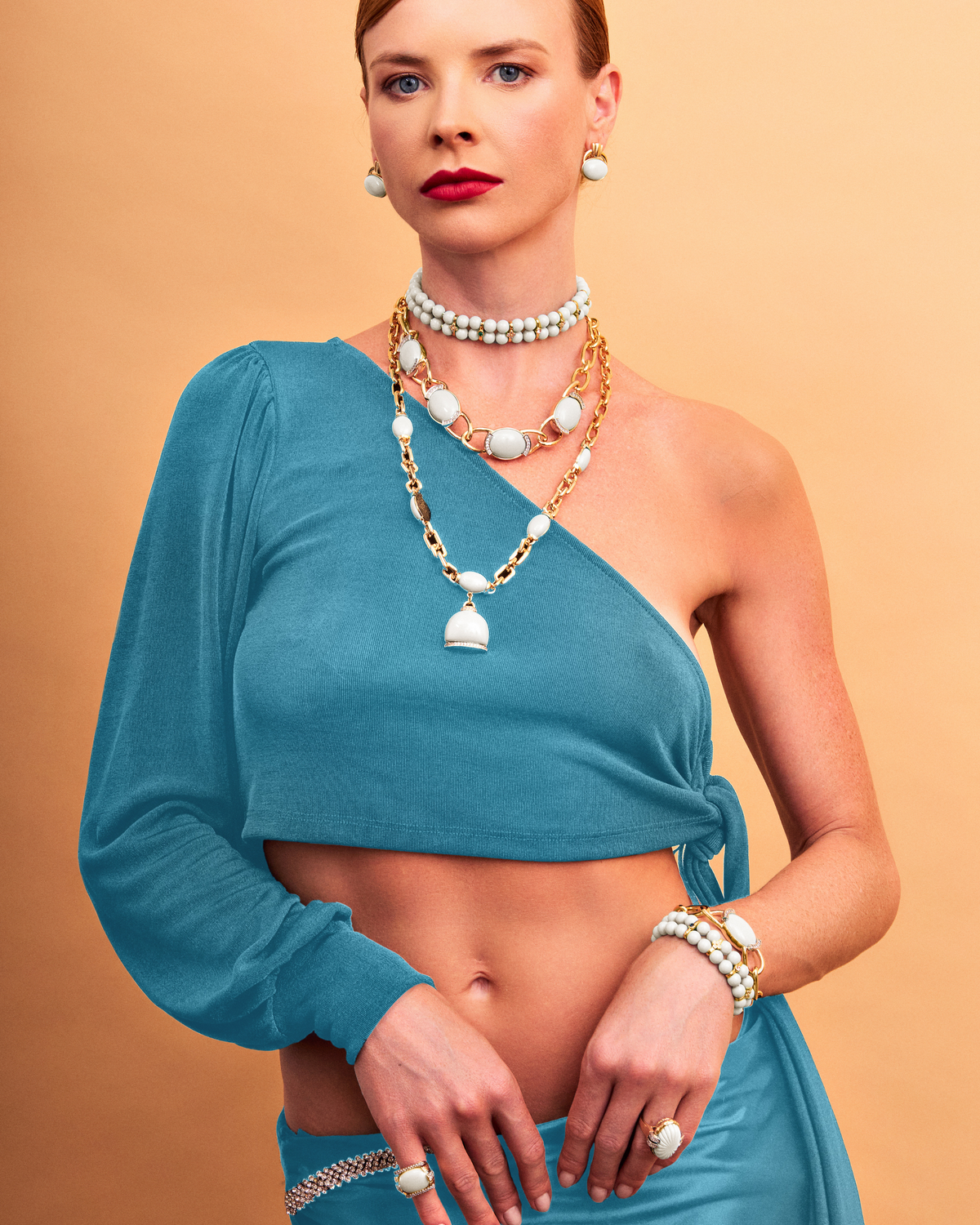 Capri Necklace White Agate