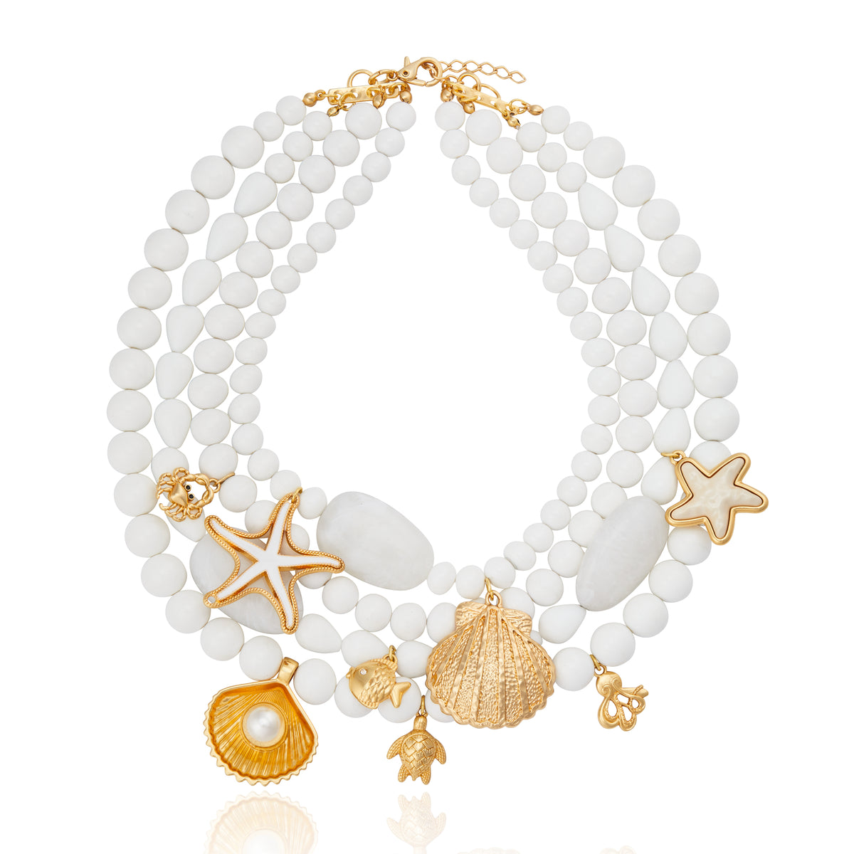 Anahí Necklace- White Stones