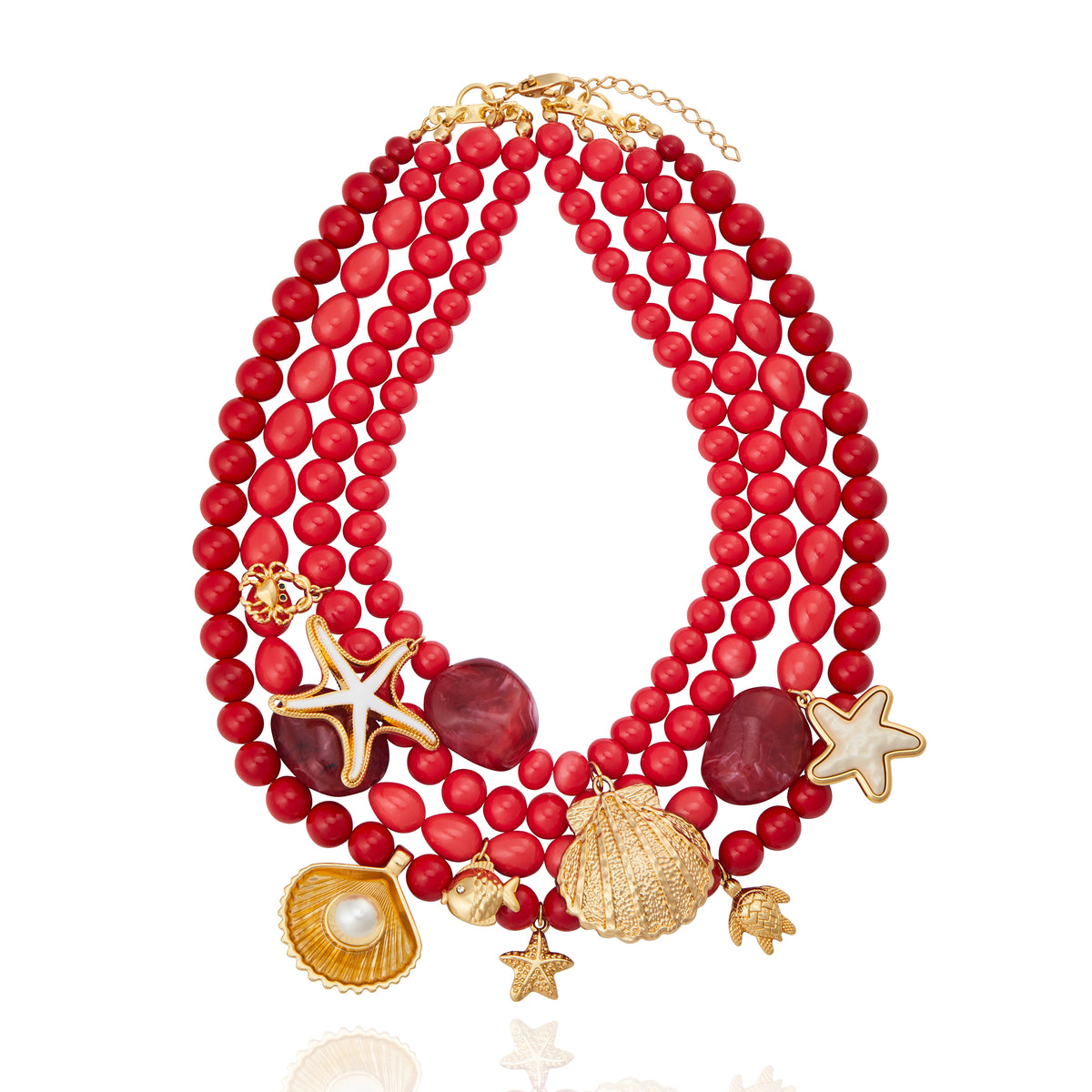 Anahí Necklace - Coral Stones