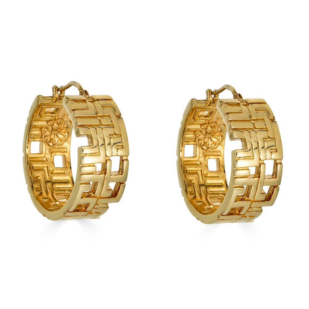 Labyrinth Hoop - Gold