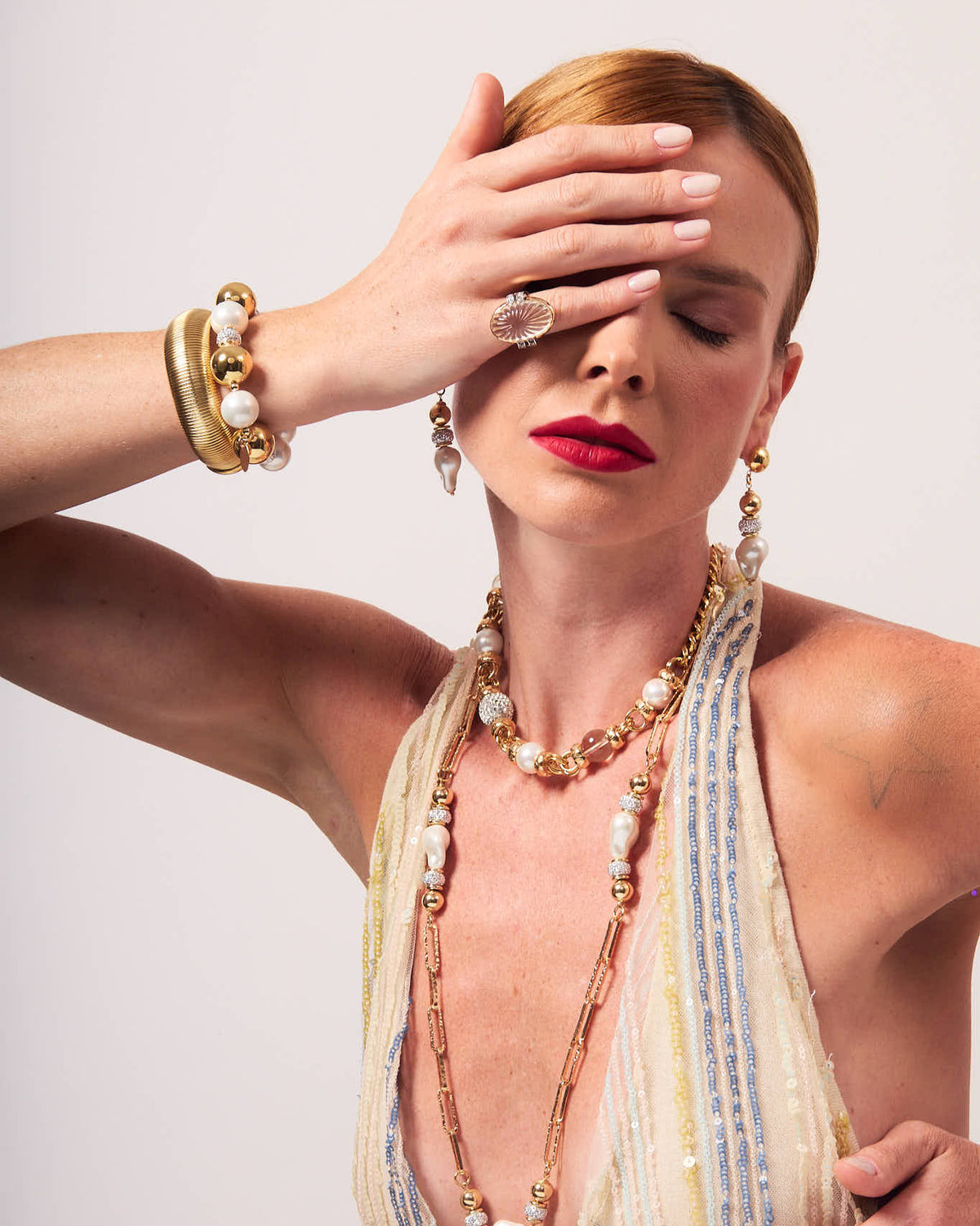 Aura Ring Clear 18K Gold Plated