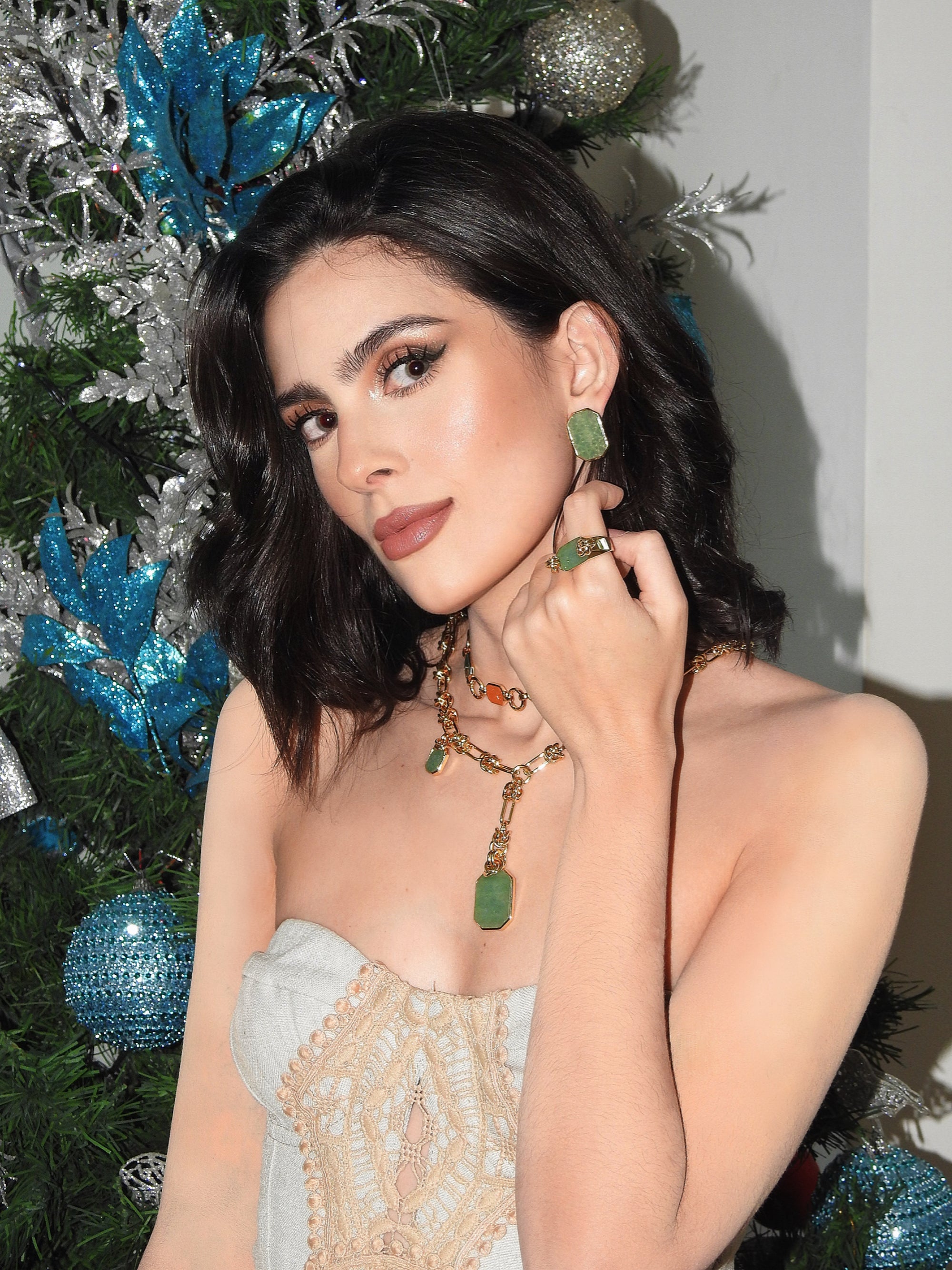 Icons Classic Green Aventurine Stud Earring - Cristina Sabatini Icons Classic Green Aventurine Stud Earring - Cristina Sabatini