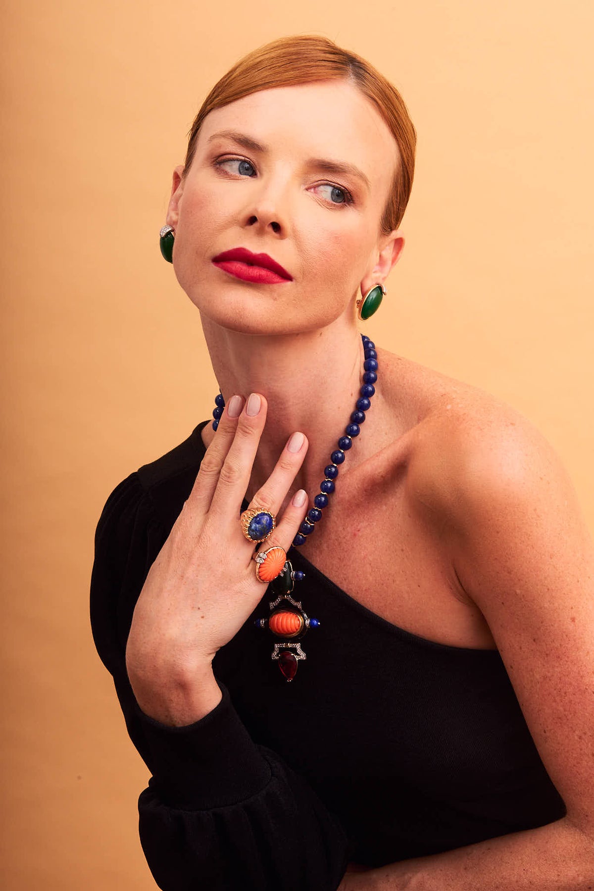 Drago Ring Dark Blue Agate