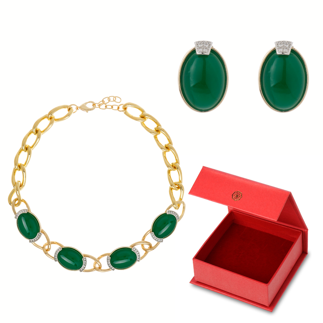 Splendore Green Agate Gift Set