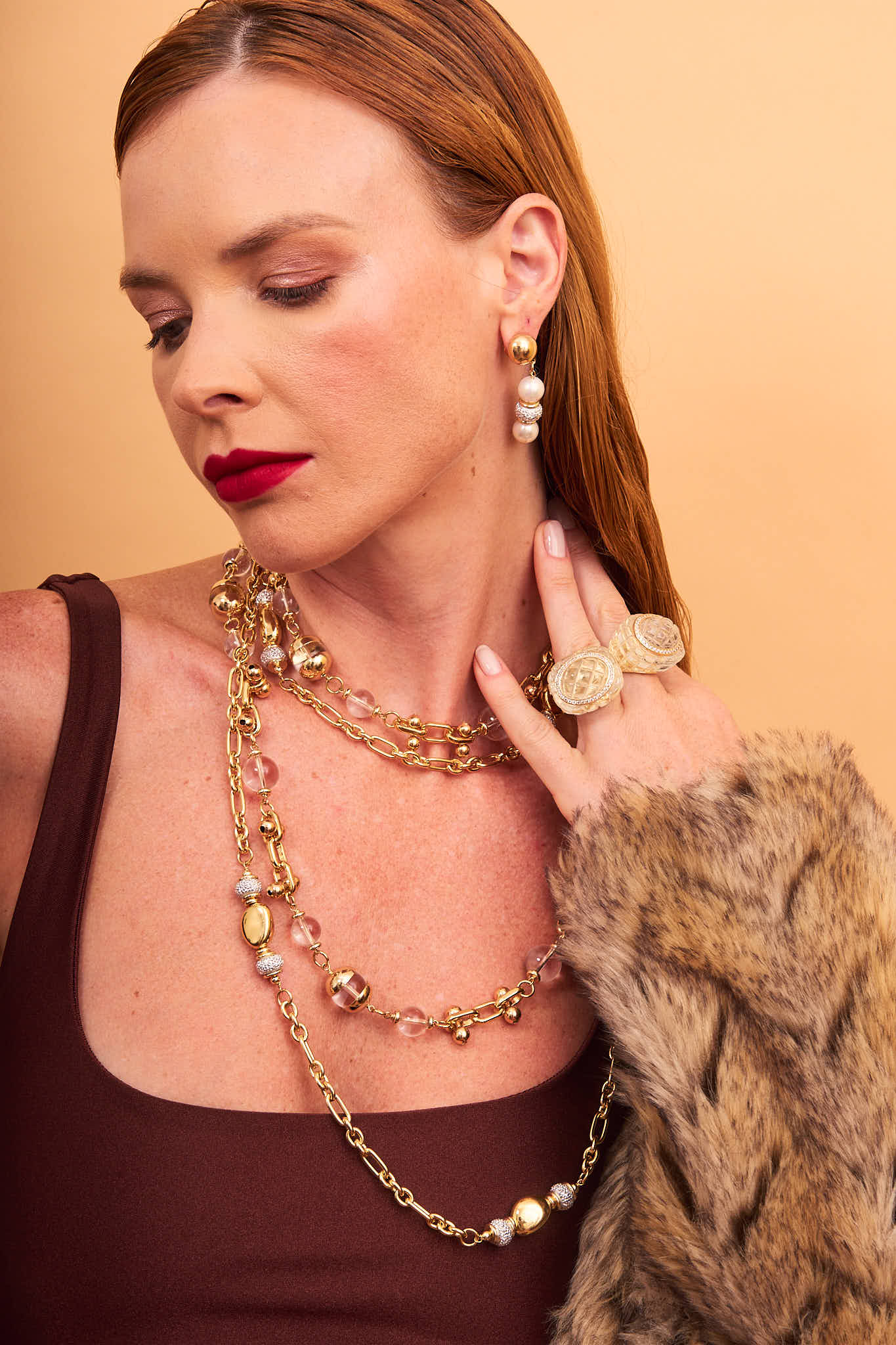 Firenze Ring Clear 18K Gold Plated