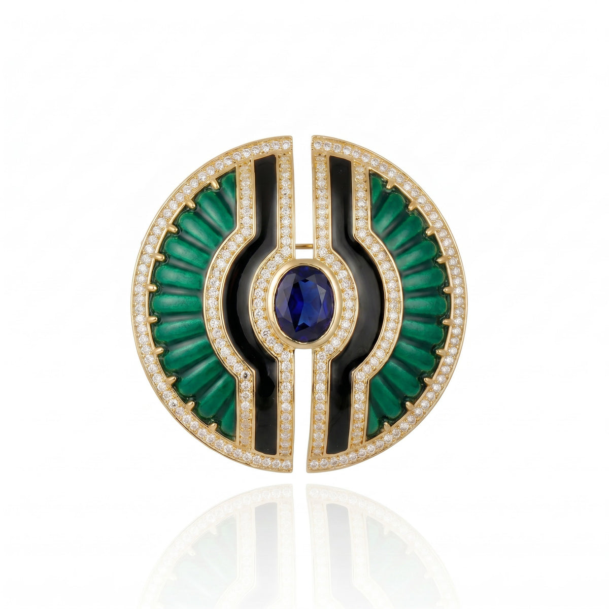 Inti Brooch Green