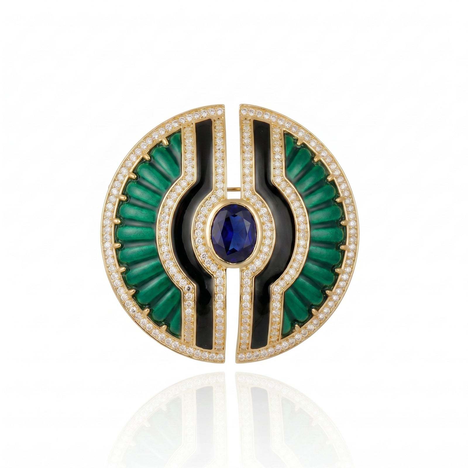Inti Brooch Green