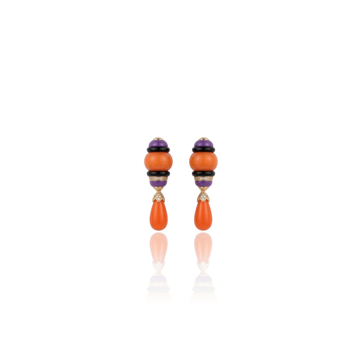 Qori Earrings Coral