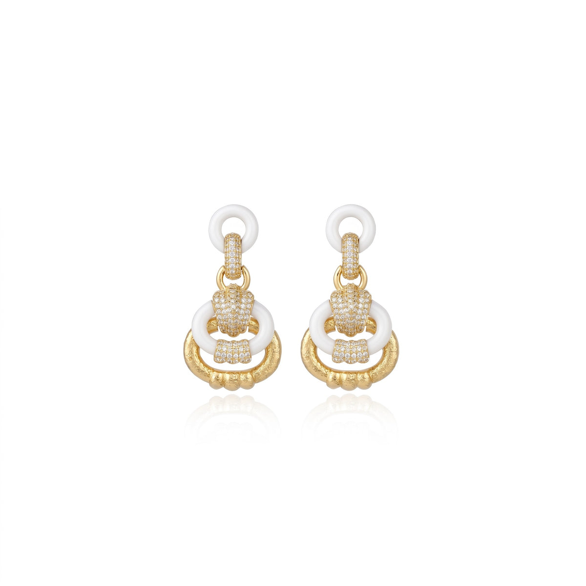Sun ’ s Path Earrings White
