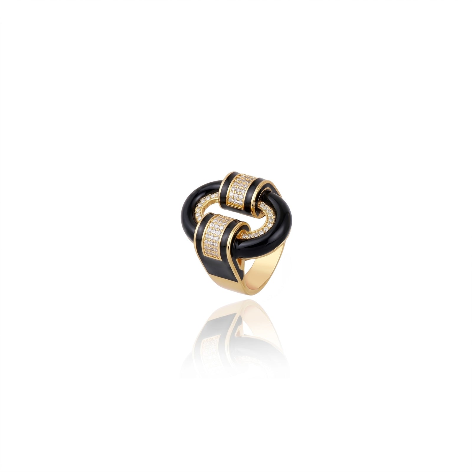 Andean Gold Ring Black