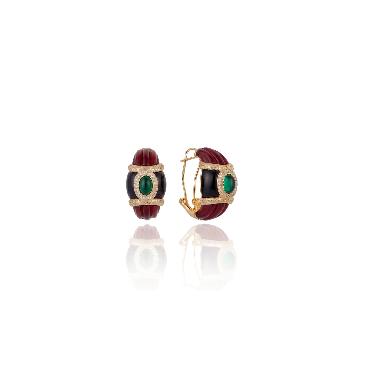 Condor Earrings Burgundy