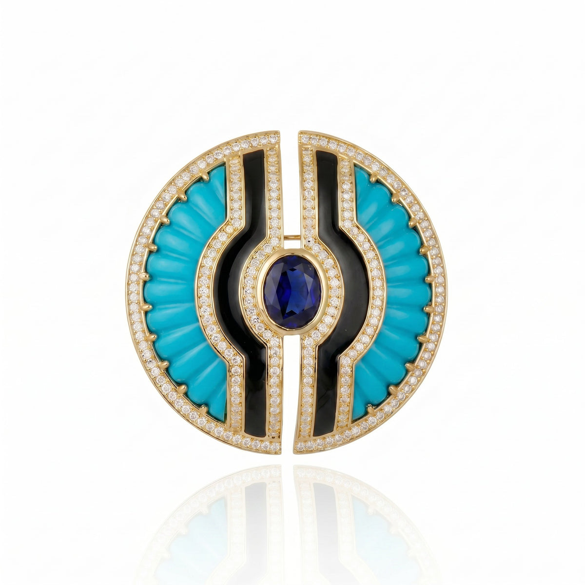 Inti Brooch Turquoise