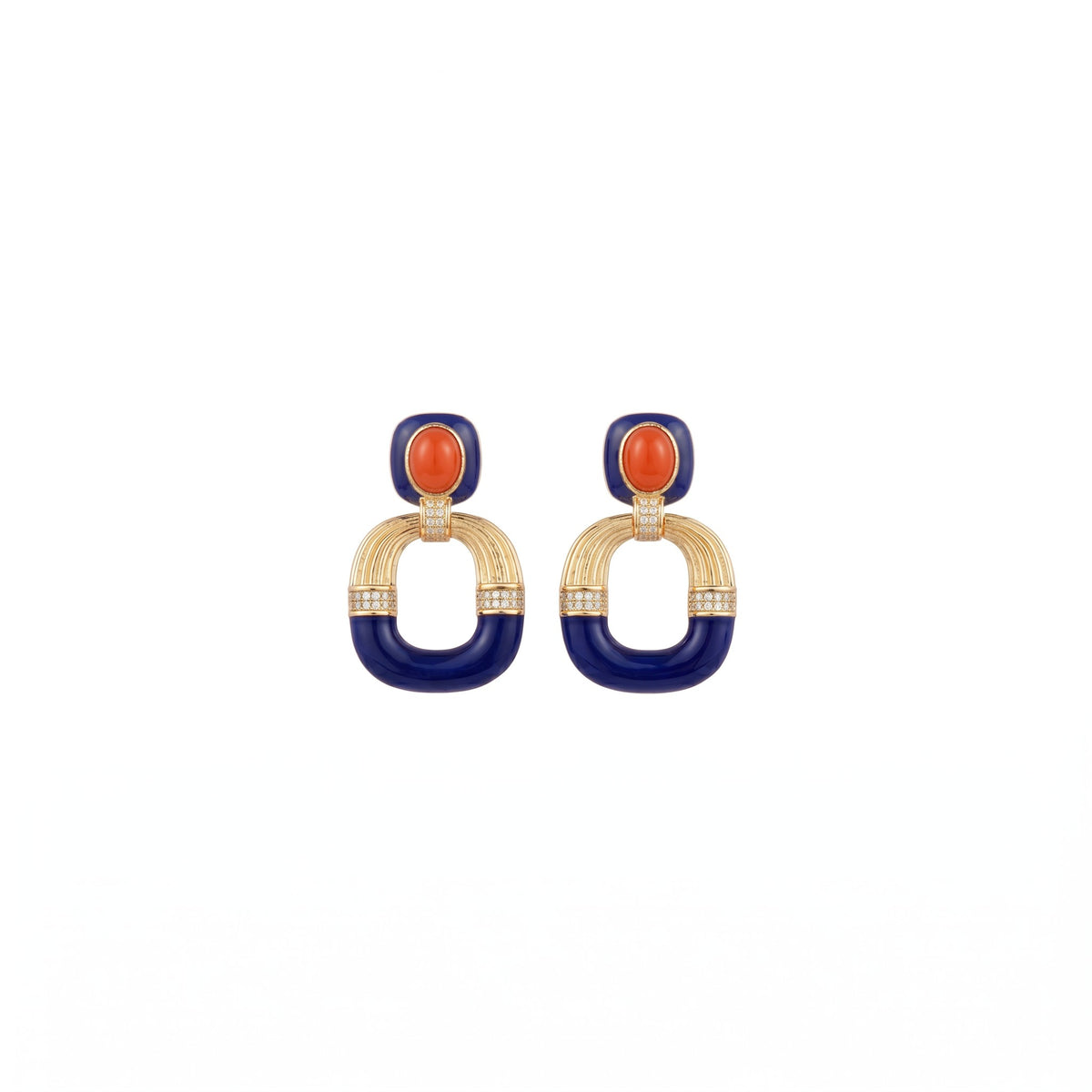 Andean Gold Earrings Blue