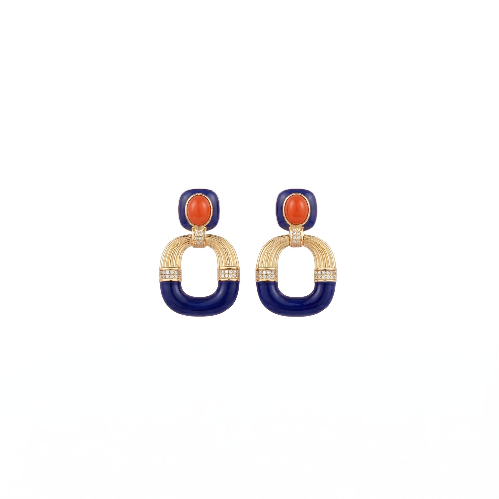 Andean Gold Earrings Blue