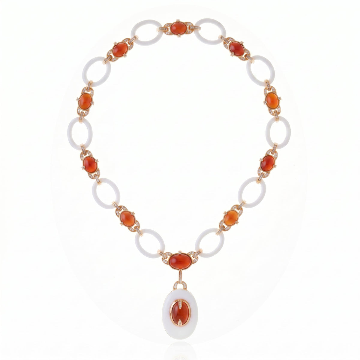 Sacred Fire Necklace Coral