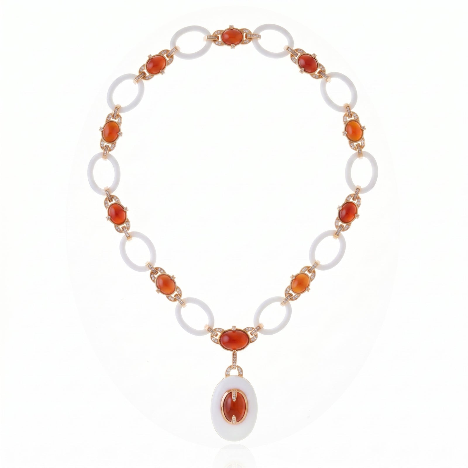 Sacred Fire Necklace Coral