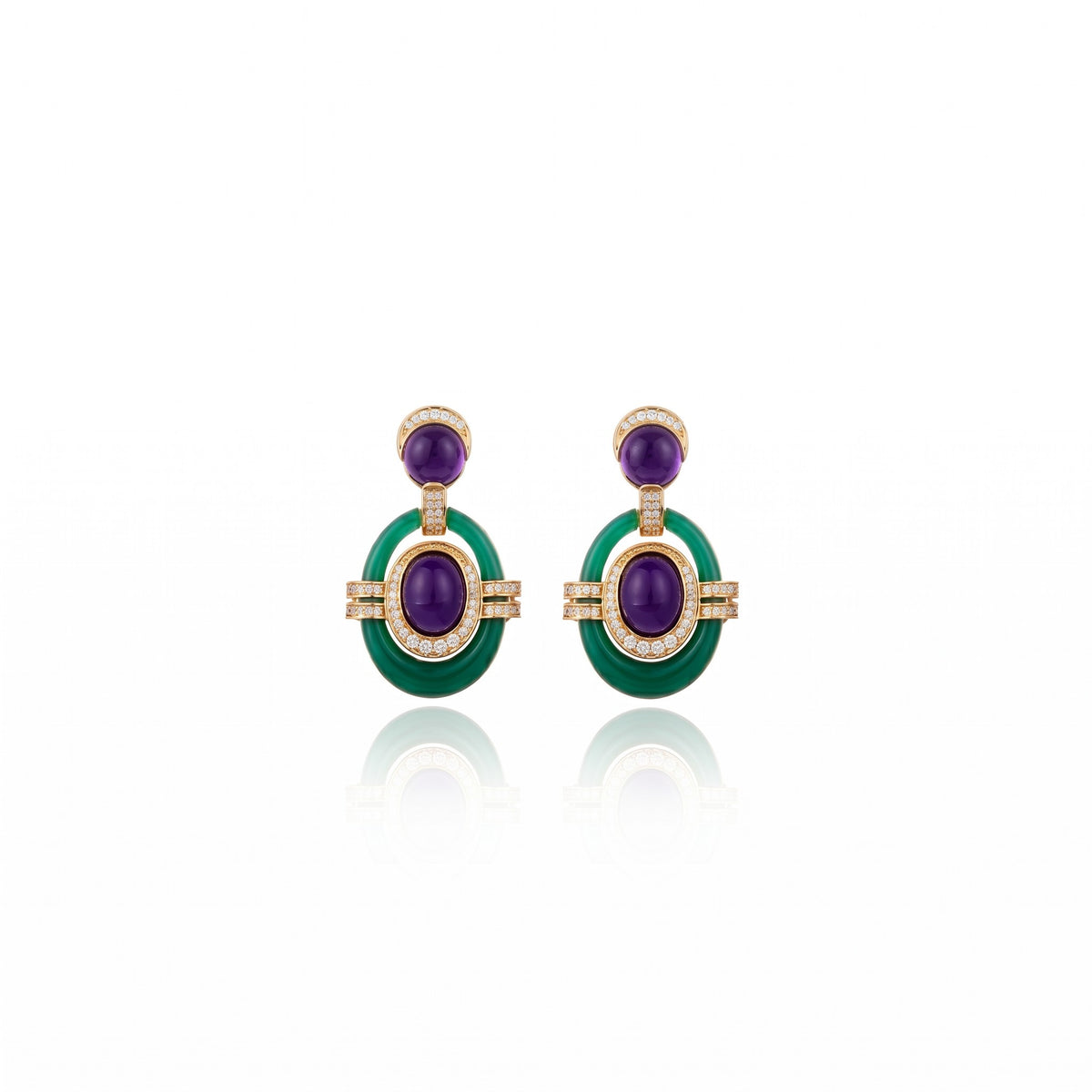 Machu Picchu Earrings Green