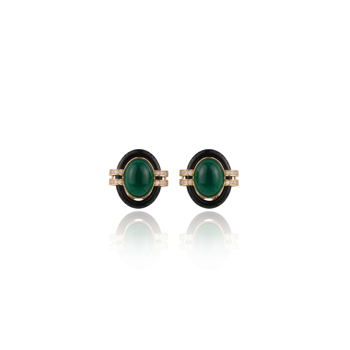 Sacred Fire Earrings Green