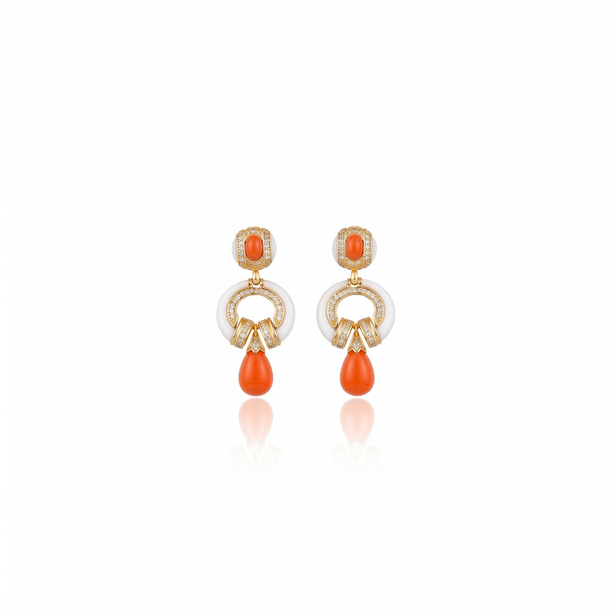 Royal Treasure Earrings Coral