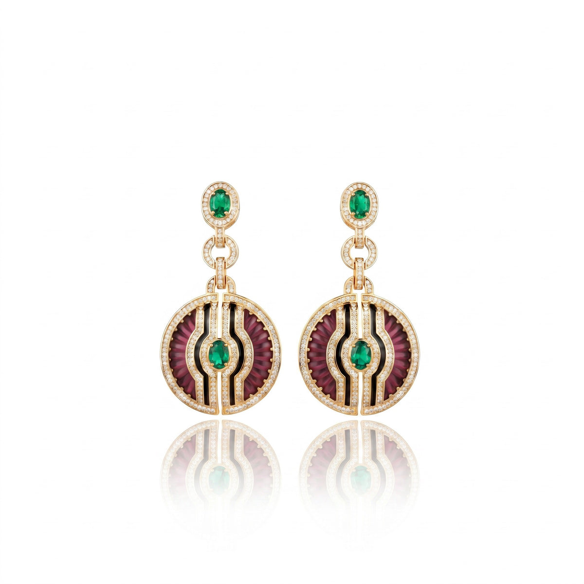 Inti Earrings Red