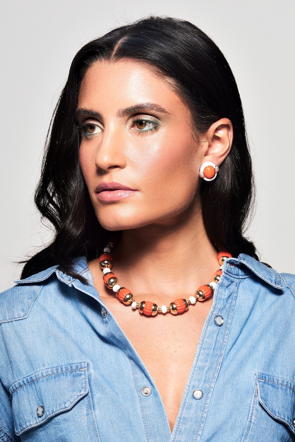 Zina Necklace Orange