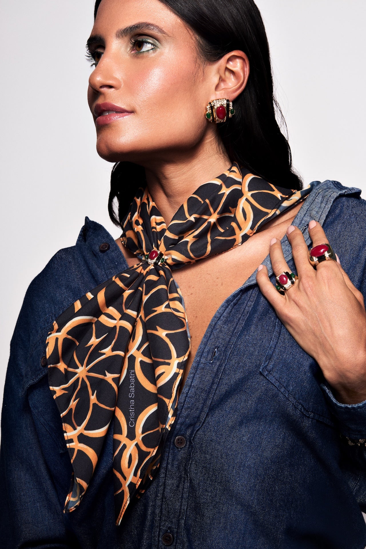 Tropicalia Scarf Black