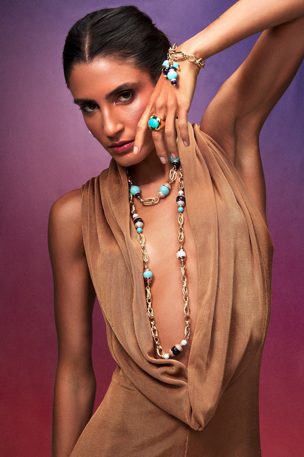 Zina Chain Bracelet Turquoise