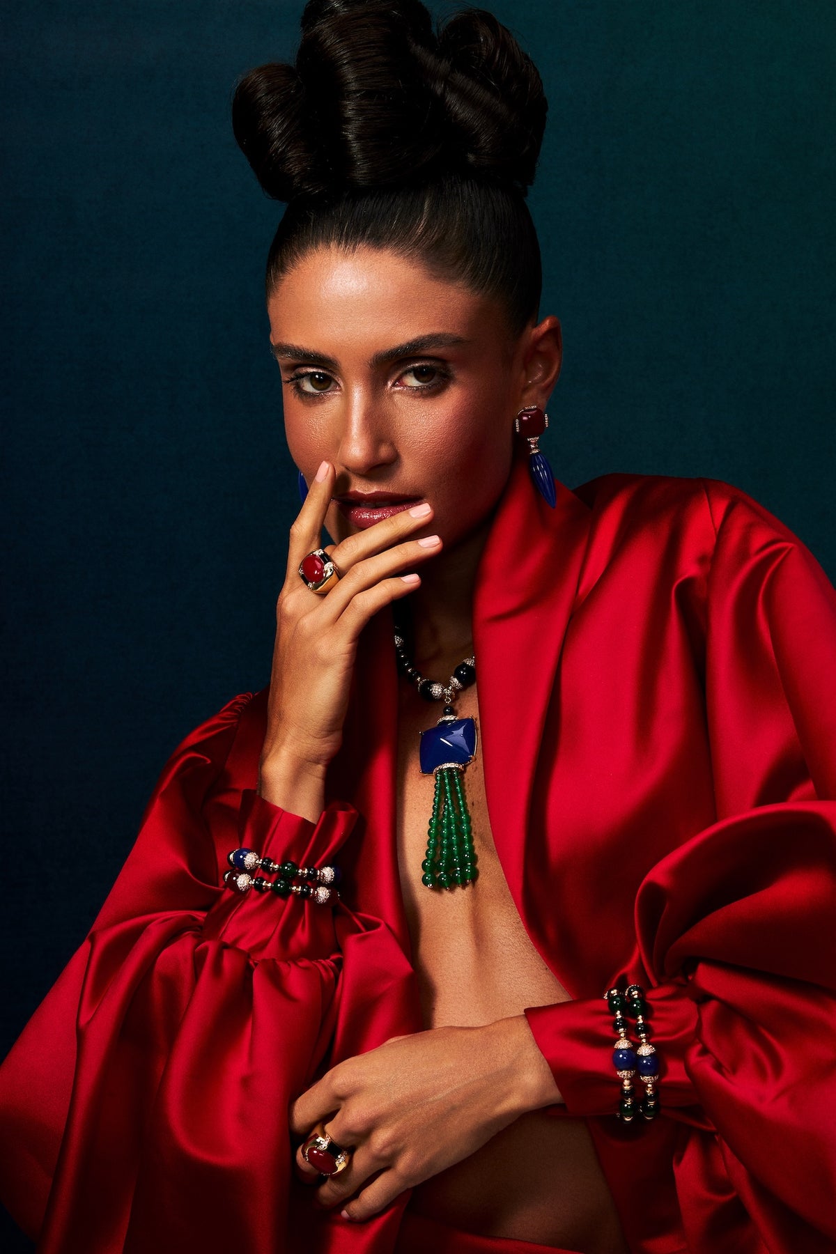 Noemia Earrings Red