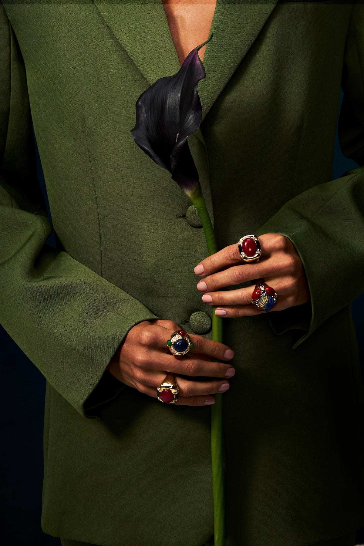 Volpi Ring Red and Blue