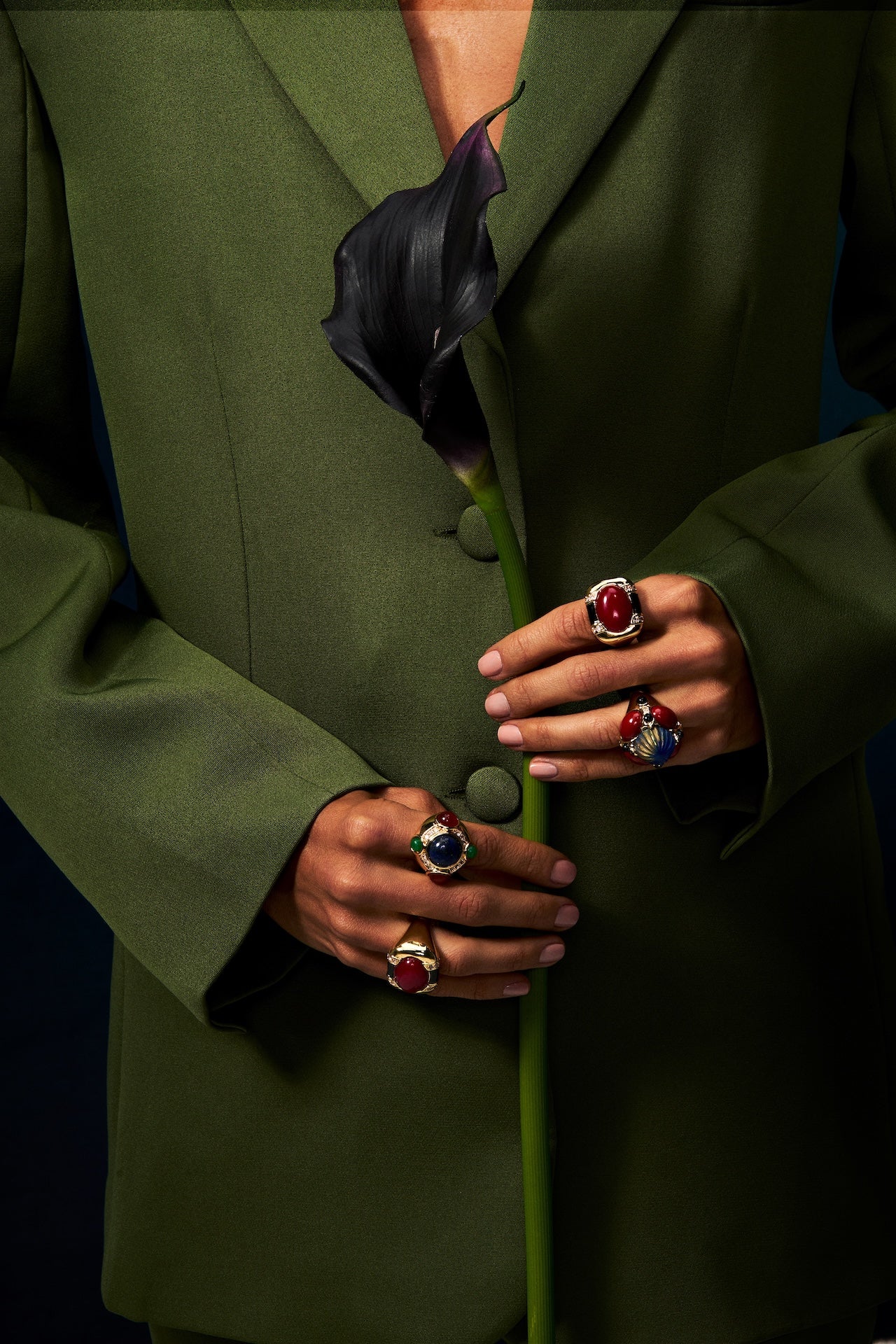 Volpi Ring Red and Blue