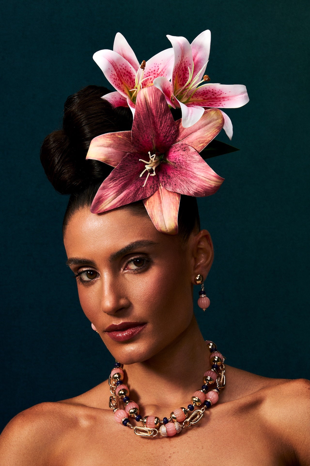 Zina Chain Necklace Pink