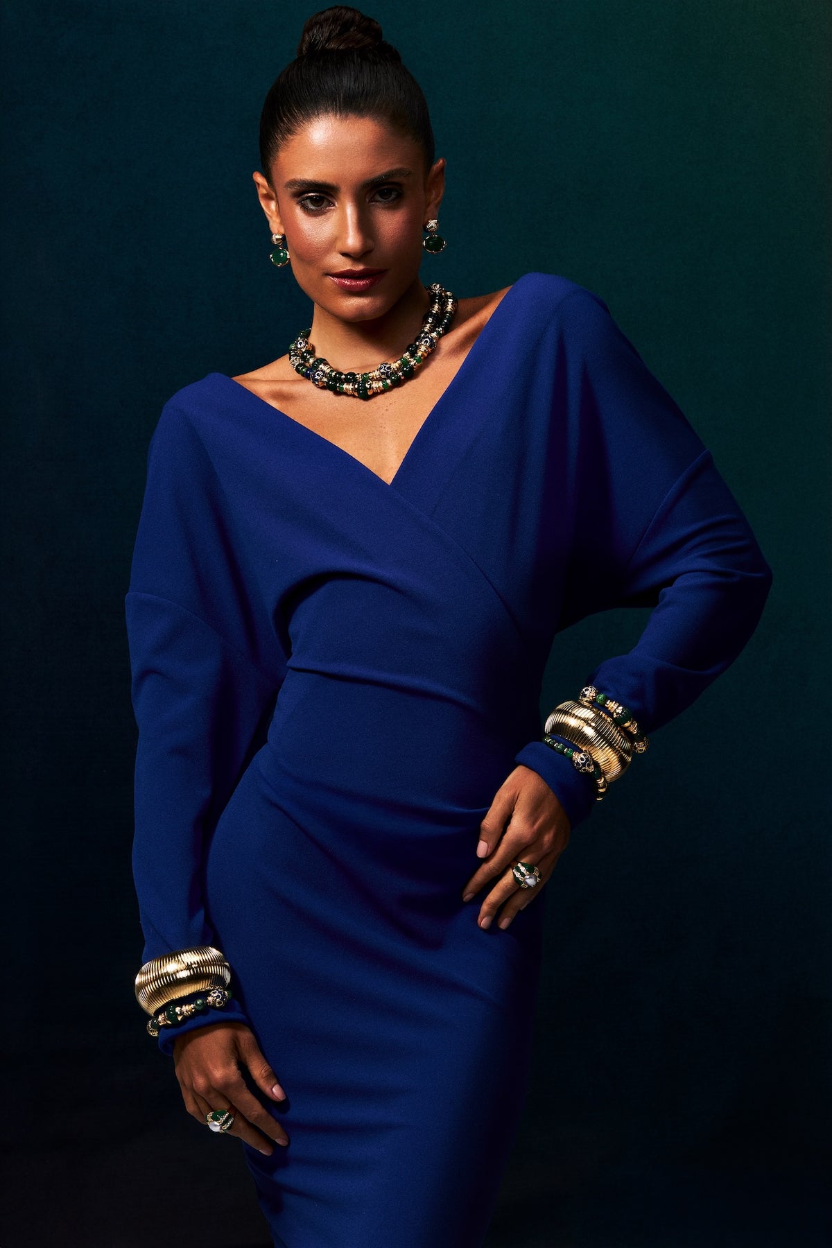 Segall Necklace Green Agate and Chrysocolla