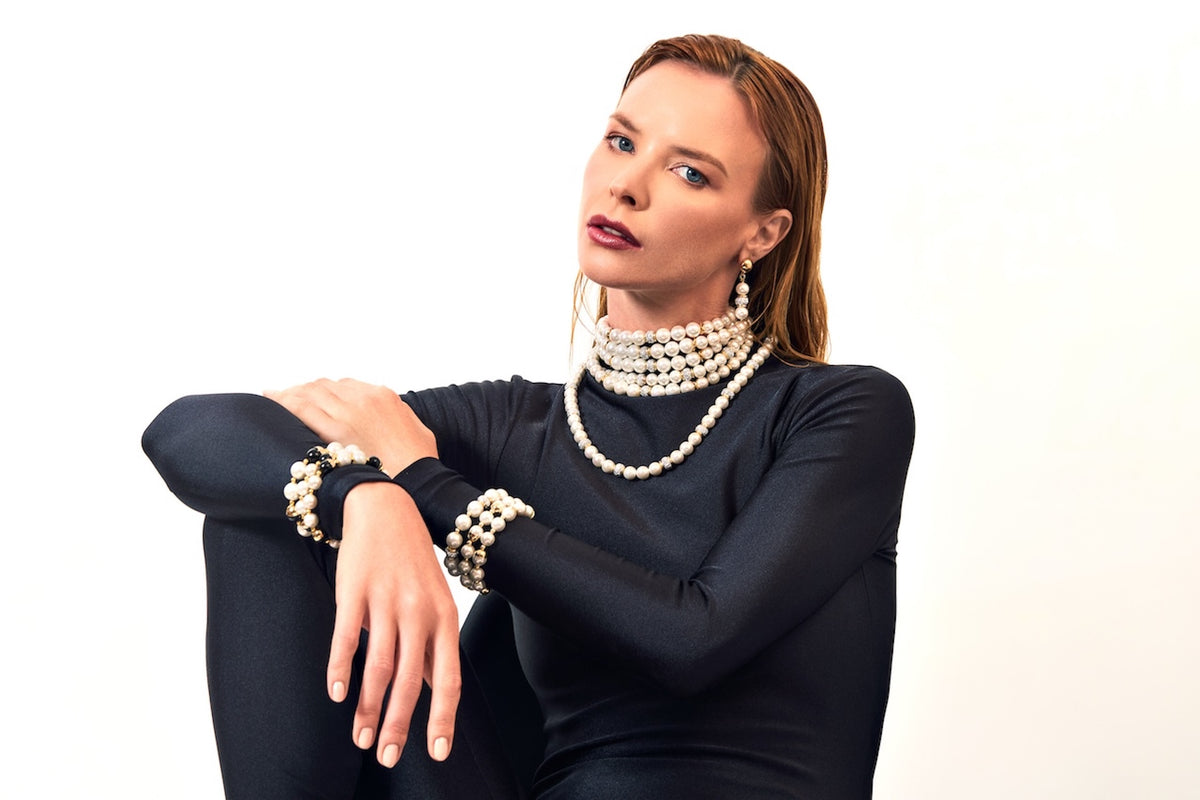 Regina Di Perle Maxi Choker Rhodium Plated