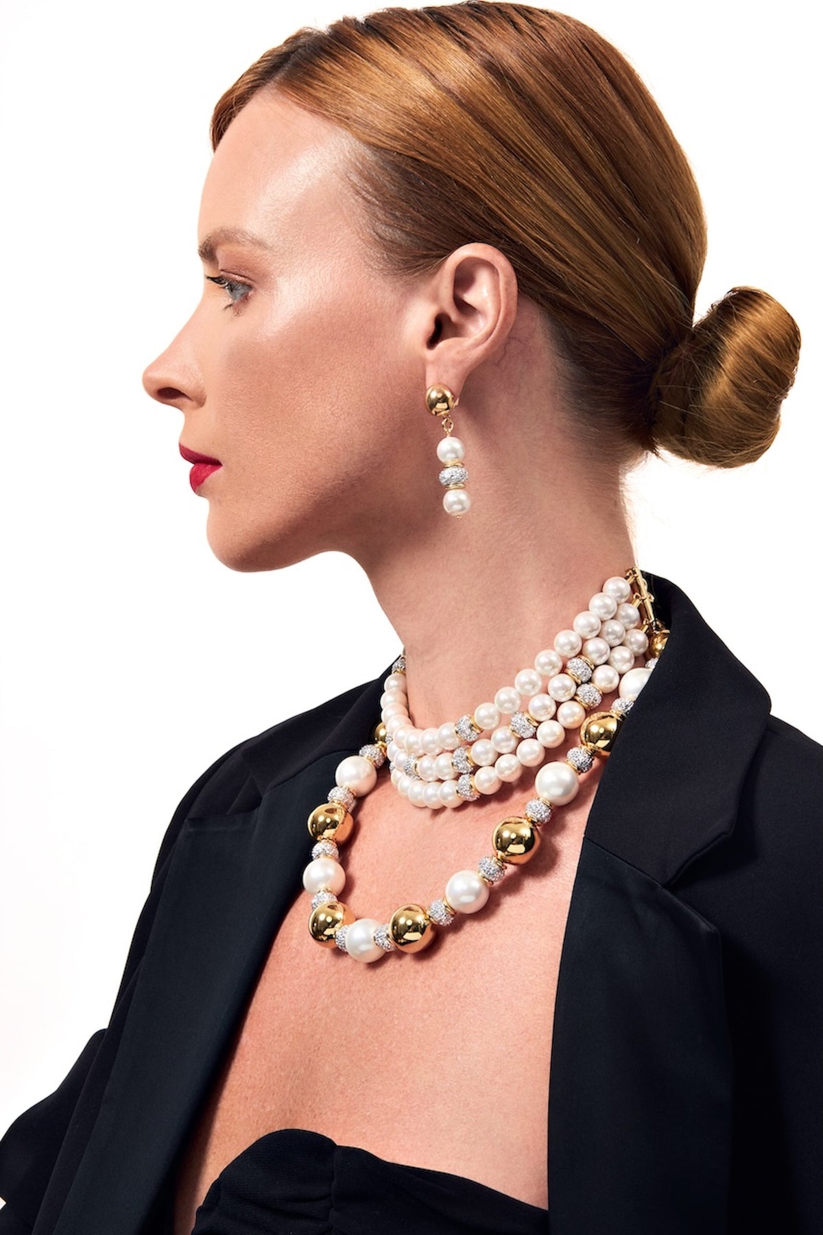 Regina di Perle Choker Rhodium Plated